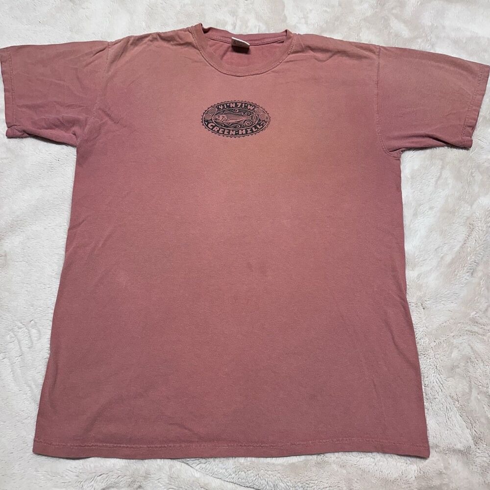 Comfort Colors Green Hill Beach Rhode Island Graphic T Shirt Mens Large Pink